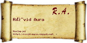 Rövid Aura névjegykártya